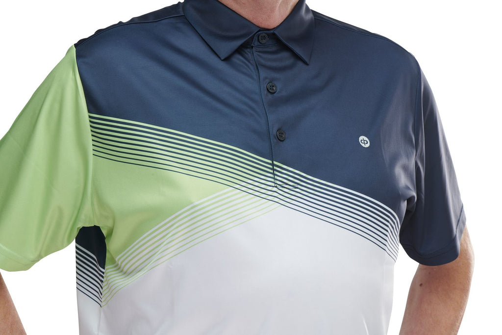 Drakes Pride Orion Gents Bowls Shirt Navy Green White