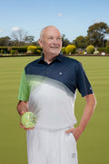 Drakes Pride Orion Gents Bowls Shirt Navy Green White