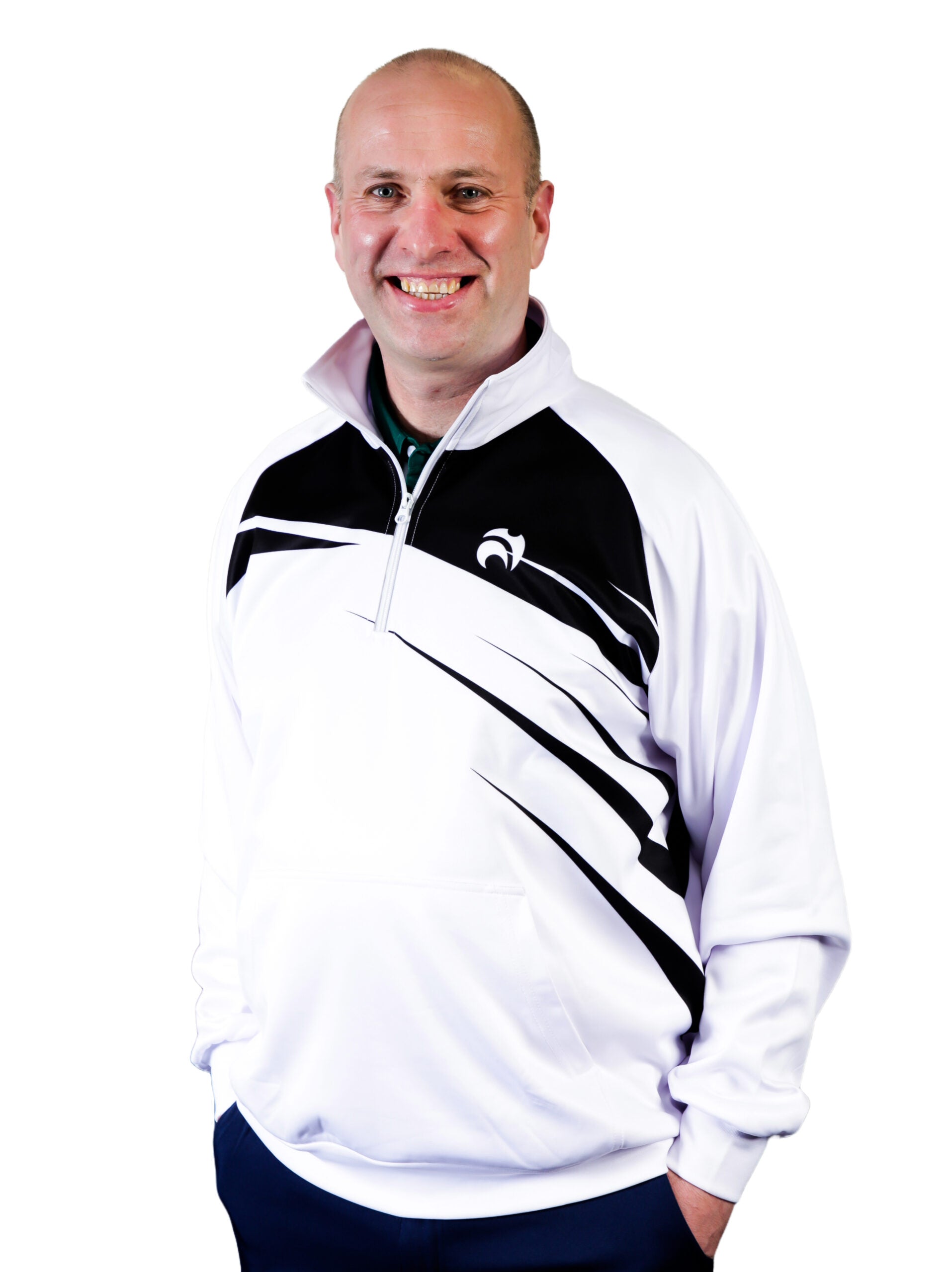 Henselite 1/4 Zipped Sweatshirt White Black