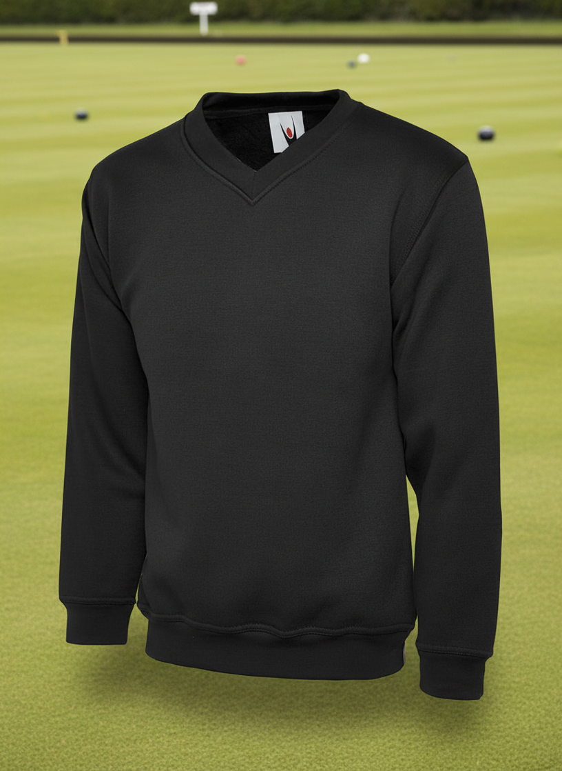 Bowlr Classic Bowls V-Neck Sweatshirt Black