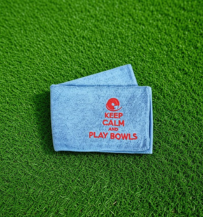 Henselite Keep Calm & Play Bowls Microfibre Cloth